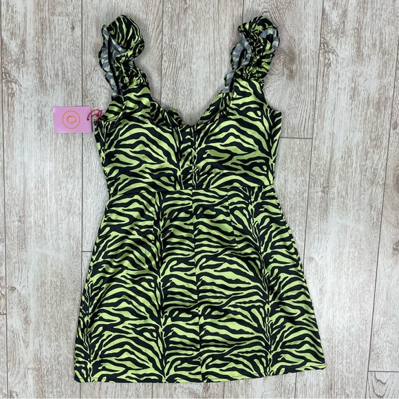 Capsule 98 The Cindy Printed Ruffle Mini Dress - size 6 - Picture 4 of 4